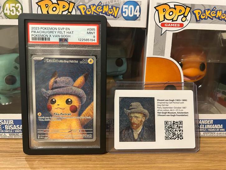 Pikachu van Gogh psa 9, Hobby en Vrije tijd, Verzamelkaartspellen | Pokémon, Zo goed als nieuw, Ophalen of Verzenden