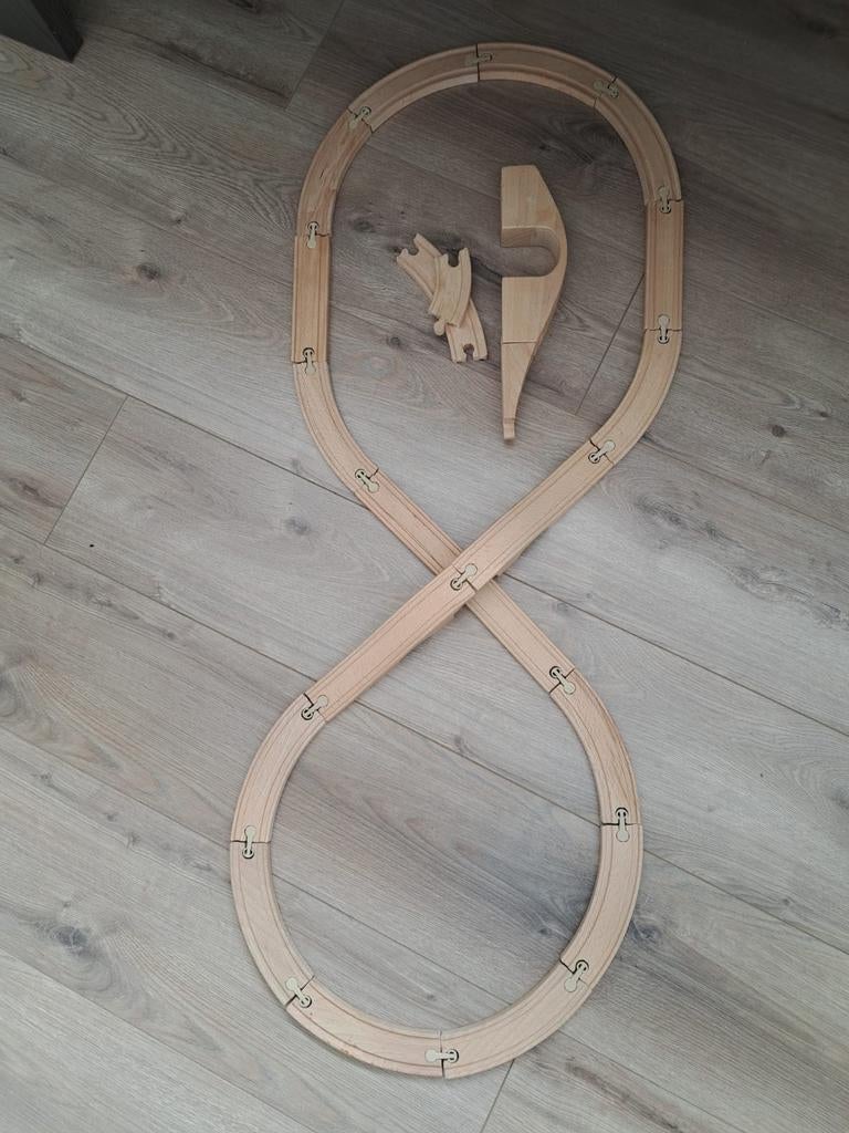 Houten Treinbaan Startset + Losse Onderdelen, Ophalen of Verzenden, Gebruikt