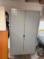 Stalen kantoorkast met roldeur grijs, Ophalen, Gebruikt, 100 tot 150 cm, Metaal