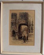 Ingelijste tekening Jan Korthals (1): Brugge, Ophalen