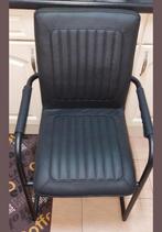 Feel Furniture - Eetkamerstoel - Seal - Echt leer - Zwart, Huis en Inrichting, Stoelen, Ophalen, Zwart, Nieuw, Leer