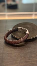 Buddha to Buddha Armband Leer/Zilver - maat F+, Sieraden, Tassen en Uiterlijk, Armbanden, Verzenden, Zo goed als nieuw, Zilver