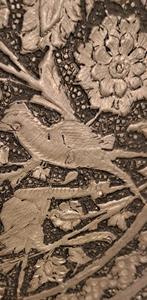 Antiek gegraveerde Perzische schaal, Ophalen