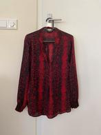 Rood/zwarte blouse met slangenprint Jacqueline de Yong, Ophalen of Verzenden, Zo goed als nieuw, Maat 36 (S), Rood