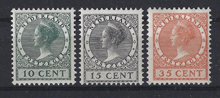 NVPH 136 - 138 PF Wilhelmina 1924 ; OUD NEDERLAND p/stuk, Postzegels en Munten, Postzegels | Nederland, Postfris, T/m 1940, Verzenden