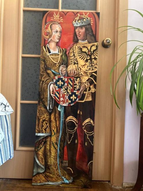 Mary of Burgundy and Maximilian of Austria., Antiek en Kunst, Kunst | Schilderijen | Modern, Ophalen of Verzenden