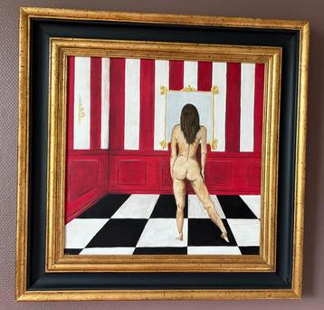 Schilderij ‘Spiegeltje aan de wand’ beschikbaar voor biedingen