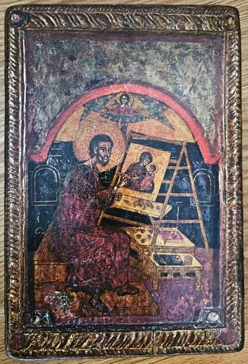 Oud icoon heilige Lucas beschikbaar voor biedingen