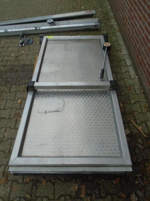 #02143 Metaflex rvs schuifdeur 105 x 215 hoog links, Doe-het-zelf en Verbouw, Deuren en Horren, Gebruikt, Overige typen, 215 cm of meer