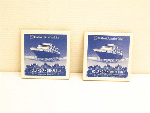 2 Holland america line tegeltje 31676, Huis en Inrichting, Woonaccessoires | Wanddecoraties, Gebruikt, Ophalen of Verzenden