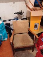 Vintage stoel met groene bekleding, Ophalen, Gebruikt, Overige kleuren, Vintage