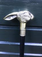 metalen wandelstok met hazenkop, Ophalen of Verzenden, Zo goed als nieuw