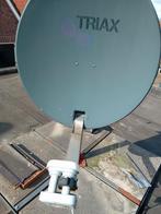 Tv schotel met standaart en dubbele kop, Audio, Tv en Foto, Schotelantennes, Ophalen, Gebruikt