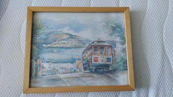Schilderij kabeltram Sanfransisco  beschikbaar voor biedingen