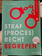 Straf(proces)recht Begrepen - Verbaan, 6e druk, Boeken, Studieboeken en Cursussen, J.H.J. Verbaan, Zo goed als nieuw, Gamma, HBO