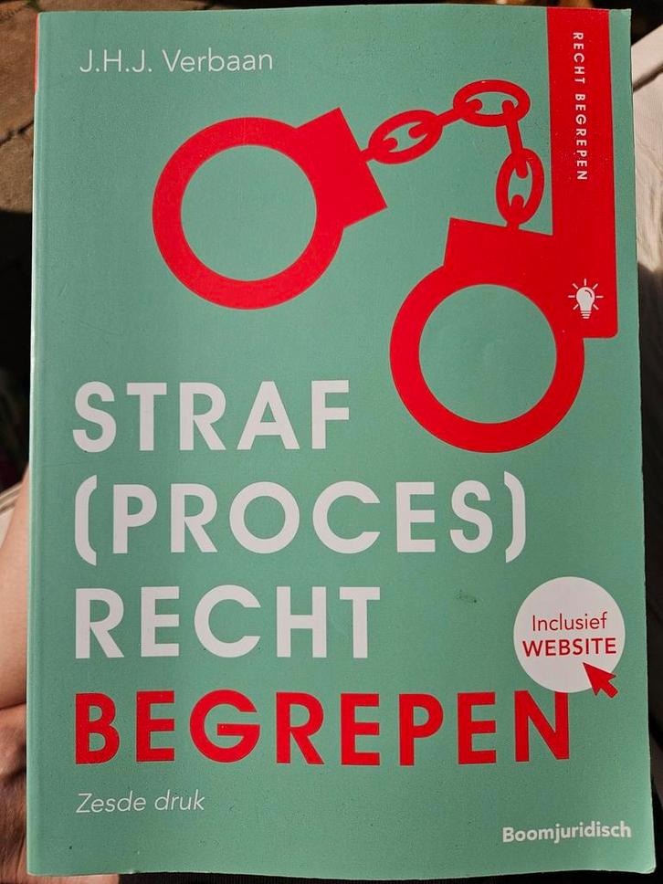 Straf(proces)recht Begrepen - Verbaan, 6e druk, Boeken, Studieboeken en Cursussen, Zo goed als nieuw, HBO, Gamma, Ophalen of Verzenden