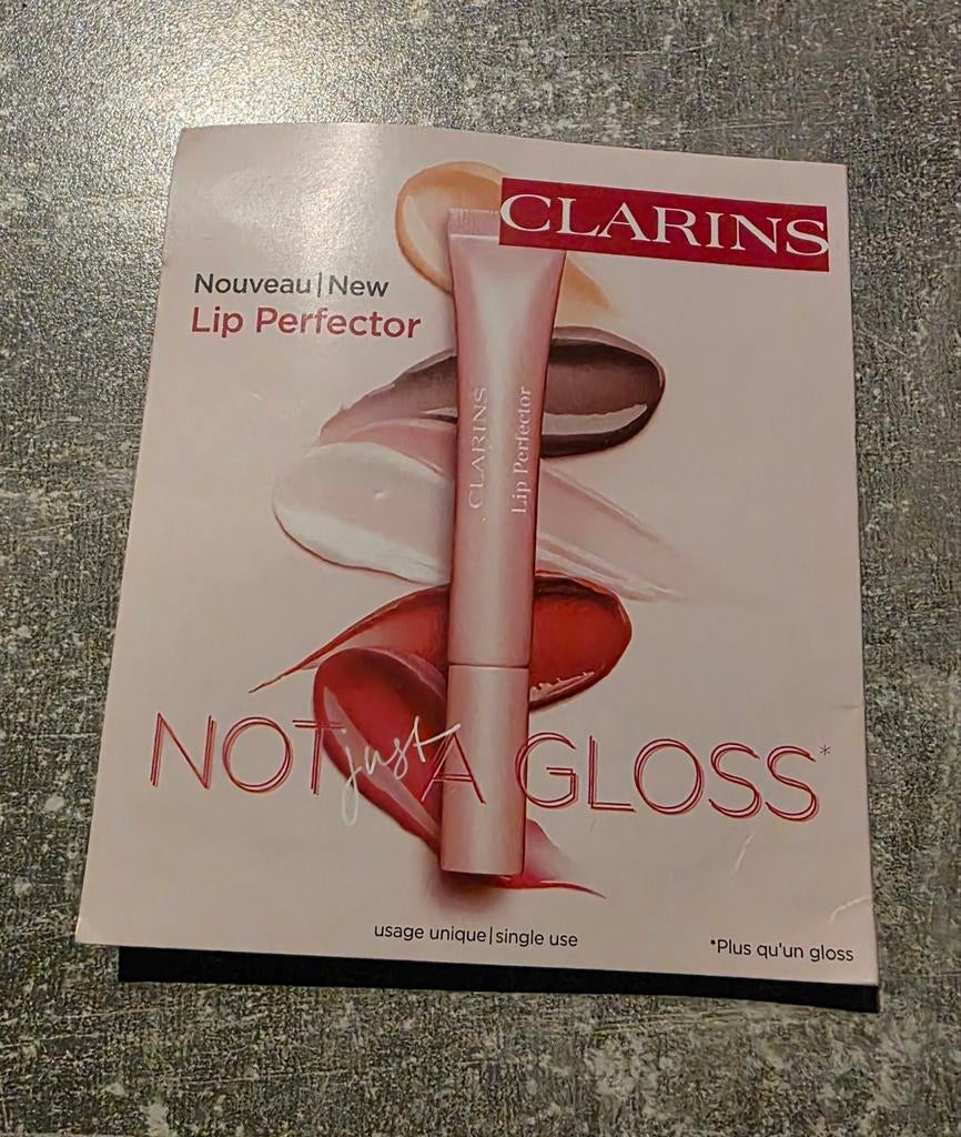 Proefje Clarins Lip Perfector - Nieuw, Lippen, Onbekend, Nieuw, Ophalen of Verzenden