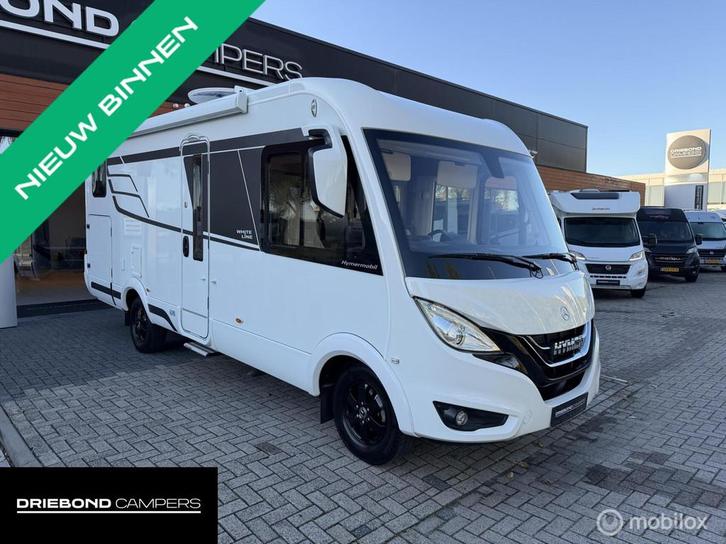 Hymer BMC 600 White Line Enkele Bedden Hefbed Luifel Grote G, Caravans en Kamperen, Campers, Bedrijf, tot en met 5, Integraal
