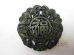 Oude amulet hanger van chinese jade.vleermuizenJ380 #, Ophalen of Verzenden