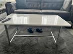 Salon tafel wit glans, 50 tot 100 cm, 100 tot 150 cm, Rechthoekig, Zo goed als nieuw