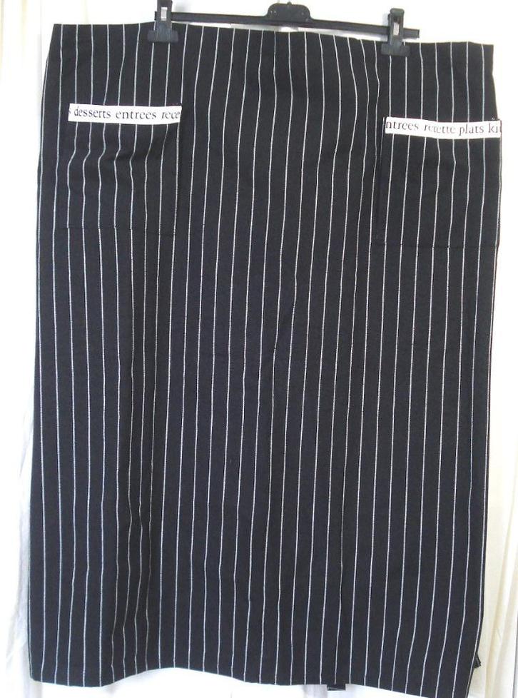 NIEUW! KOKSSLOOF 🧑‍🍳zwart met witte krijtstreep, Kleding | Heren, Grote Maten, Nieuw, Overige typen, Zwart, Verzenden