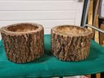 bloempotten boomstam met schors 2 stuks, Ophalen of Verzenden, 'T Olde Gre-j, Info@toldegrej.nl, Endepoelstraat 20f Didam