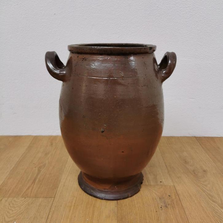Grote Aardewerk Antiek Keulse pot, plantenbak, bloempot 007, Tuin en Terras, Bloempotten, Gebruikt, Aardewerk, Binnen, Balkon