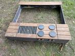 Houten zandbak met (modder)keuken, Ophalen, Gebruikt