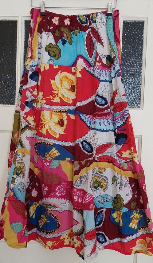 Maxirok maat M bohemian katoen, Kleding | Dames, Rokken, Gedragen, Maat 38/40 (M), Onder de knie, Ophalen of Verzenden