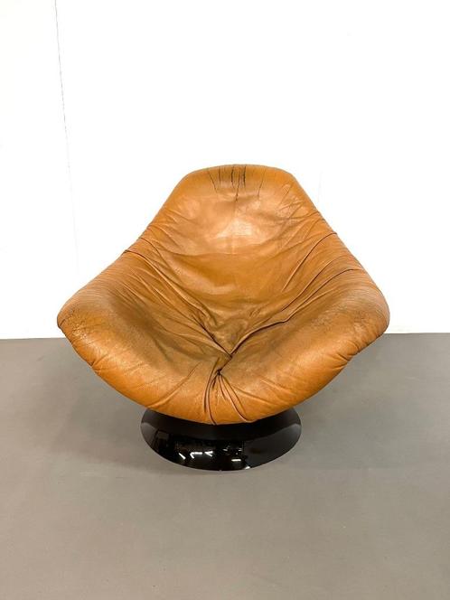 Space-age Rodica loungestoel, Mario Brunu,Comfort Italy 1968, Huis en Inrichting, Fauteuils, Gebruikt, Leer, Minder dan 50 cm