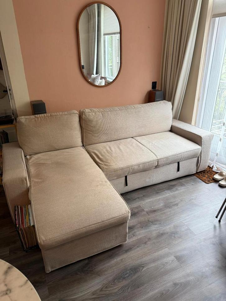 Ikea Vilasund slaapbank met chaise longue, Huis en Inrichting, Banken | Complete zithoeken, Zo goed als nieuw, Ophalen