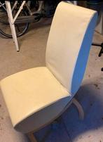 6 nog goede leren stoelen/4 tuinstoelen gratis zie foto’s, Ophalen, Zo goed als nieuw, 75 tot 100 cm