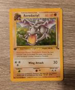 Aerodactyl Fossil 1st edition prerelease stamp, Hobby en Vrije tijd, Verzamelkaartspellen | Pokémon, Ophalen of Verzenden, Zo goed als nieuw