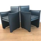Set 2 Cassina 401 break Mario Bellini stoel stoelen vintage, Ophalen, Leer, Nvt, Eén