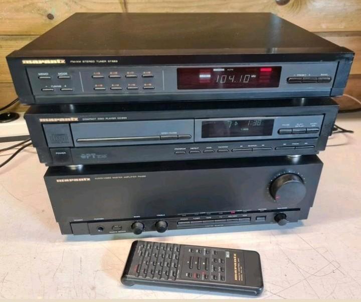 Marantz set versterker pm-493 cd speler cd-593 tuner st-583, Audio, Tv en Foto, Stereo-sets, Cassettedeck, Cd-speler, Tuner of Radio