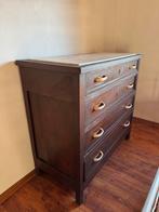 Vintage Ladekast met Marmeren Look Blad, Huis en Inrichting, Ophalen, Gebruikt, 100 tot 150 cm, 100 tot 150 cm