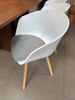 6 HAY AAC Eetkamerstoelen Wit/Eiken, Wit, Ophalen of Verzenden, Zo goed als nieuw, Vijf, Zes of meer stoelen