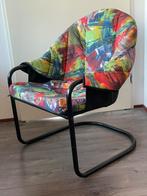 2x vintage italiaanse FIAM buisstoelen, Ophalen, Gebruikt, Metaal, Minder dan 50 cm
