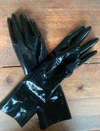 Korte handschoenen / Latex / Rubber / Maat S, Kleding | Dames, Ondergoed en Lingerie, Zwart, Overige typen, Verzenden