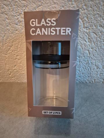 Set van 2 Voorraadpotjes Glas beschikbaar voor biedingen