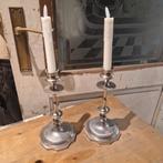 Antieke set kandelaars, Ophalen of Verzenden, Koper of Brons