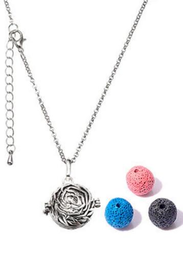 SALE: Ketting met medaillon + 3 stenen - Engelenroeper beschikbaar voor biedingen