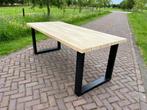 Nieuwe strakke tafel met Zwart stalen U-poot 200x90x77cm, Huis en Inrichting, Tafels | Eettafels, Ophalen, 50 tot 100 cm, Vijf personen of meer
