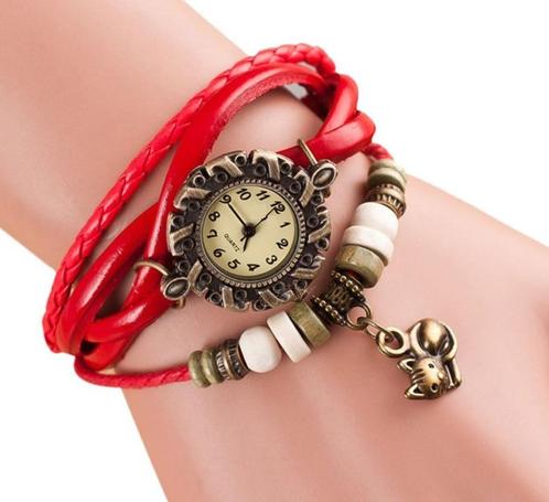dames / meisjes horloge / fashion in 2 kleuren - nieuw, Sieraden, Tassen en Uiterlijk, Overige Accessoires, Nieuw, Ophalen of Verzenden