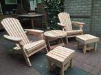 Eiken Tuinstoelen/Tuinset/Deckchair €425 VOOR HELE SET!!, Tuin en Terras, Tuinsets en Loungesets, Zo goed als nieuw, Stoel, Tuinset