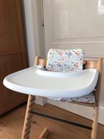 Stokke babyset met tafel en kussen., Zo goed als nieuw, Meegroeistoel, Stoelverkleiner, Ophalen