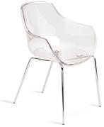 2 Transparante Opal Papatya Eetkamerstoelen, Ophalen, Kunststof, Gebruikt, Twee