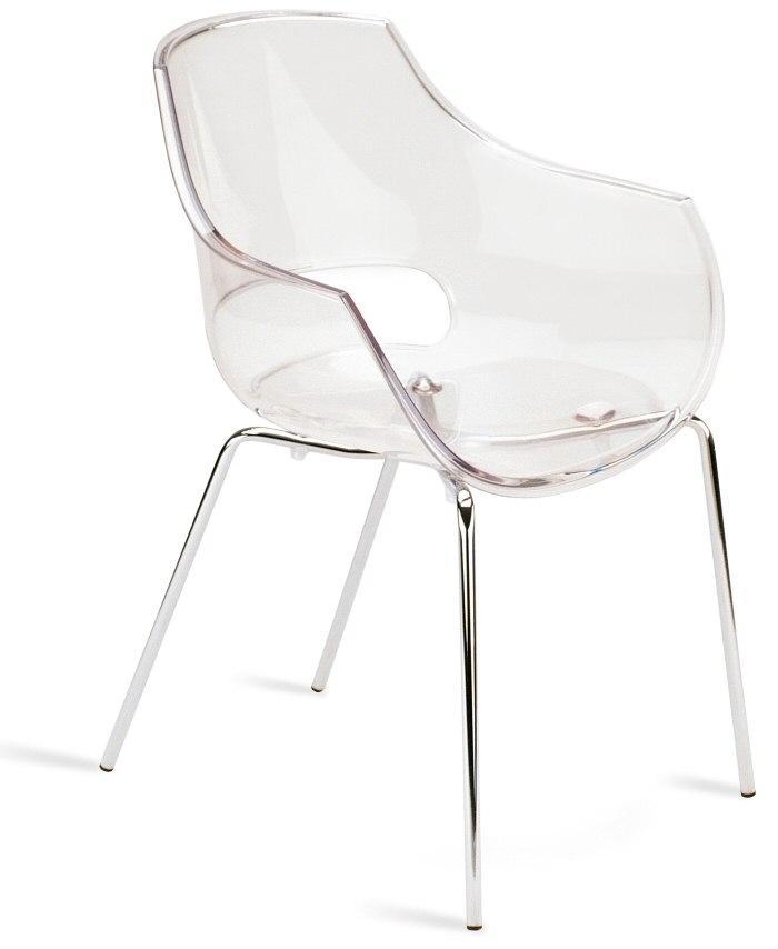 2 Transparante Opal Papatya Eetkamerstoelen, Huis en Inrichting, Stoelen, Gebruikt, Twee, Kunststof, Overige kleuren, Ophalen