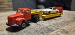 Scania torpedo dieplader met dinky toys mercedes 190 s, Ophalen of Verzenden, Gebruikt, Bus of Vrachtwagen, Dinky Toys