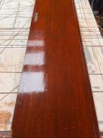 Massief hardhouten plank  mahoniehout., Doe-het-zelf en Verbouw, Hout en Planken, Ophalen, Gebruikt, 25 tot 50 mm, Plank